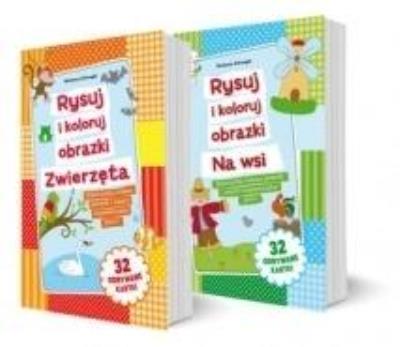 Okładka książki Pakiet: Rysuj i koloruj obrazki. Na wsi/Zwierzęta