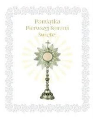 Okładka książki Pamiątka Pierwszej Komunii Świętej (monstrancja)