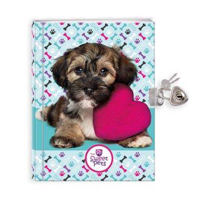 Okładka książki Pamiętnik z kłódką Pies The Sweet Pets