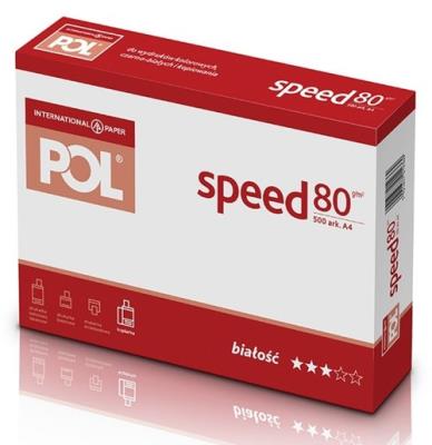 Papier kserograficzny Polspeed A4 500 arkuszy. Wydawca: PBS Connect Polska. SmakLiter.pl Opakowanie Papier kserograficzny Polspeed A4 500 arkuszy