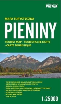 Pieniny. Mapa turystyczna 1:25 000. Autor:   Praca zbiorowa. SmakLiter.pl Okładka książki Pieniny. Mapa turystyczna 1:25 000