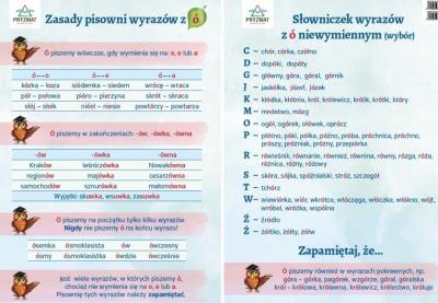 Opakowanie Plansza ortograficzna ''Zasady pisowni wyrazów z Ó
