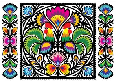 Opakowanie Pocztówka - Nr.3 Koguty FOLKSTAR