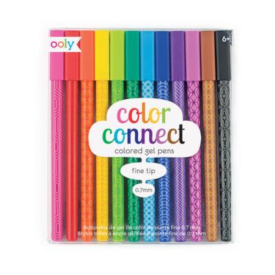 Opakowanie Połączone jak Tęcza Cienkopisy Żelowe. Color Connect Gel Pens. 12 Długopisów.