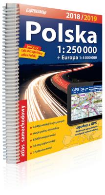 Opakowanie Polska atlas samochodowy 1:250 000 2018/2019