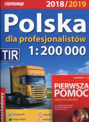 Opakowanie Polska dla profesjonalistów 2018/2019 Atlas samochodowy 1:200 000 + Pierwsza pomoc