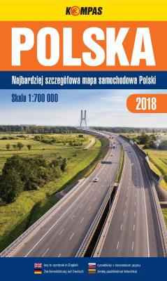 Okładka książki Polska Najbardziej szczegółowa mapa samochodowa Polski 1:700 000