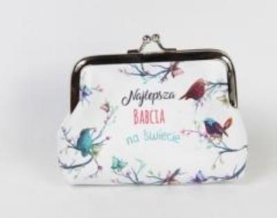 Portmonetka na monety - Najlepsza babcia...(biała). Wydawca: Jawi. SmakLiter.pl Opakowanie Portmonetka na monety - Najlepsza babcia...(biała)