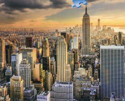Puzzle 1000 Drapacze chmur Nowy York. Wydawca: Ravensburger. SmakLiter.pl Opakowanie Puzzle 1000 Drapacze chmur Nowy York