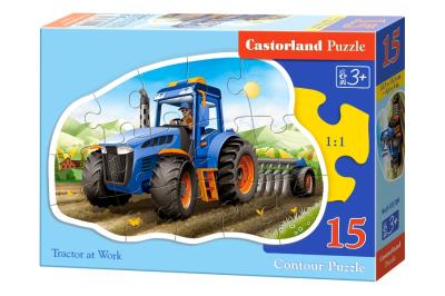 Opakowanie Puzzle 15 Konturowe Tractor at Work