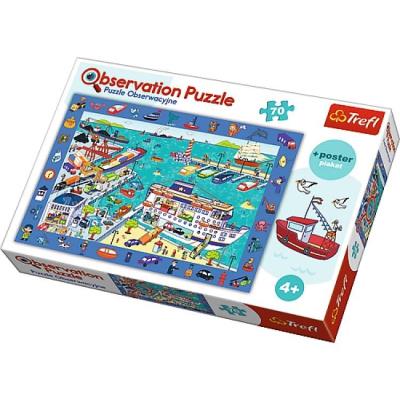 Opakowanie Puzzle 70 ''Obserwacyjne'' Odwiedzamy port TREFL