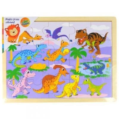 Opakowanie Puzzle derwniane Dinozaury II