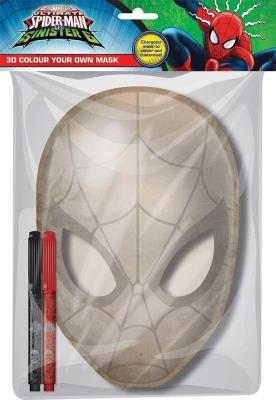 Opakowanie Spiderman. Maska 3D do pokolorowania