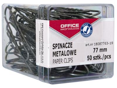 Opakowanie Spinacze metalowe 77mm 50 sztuk srebrne