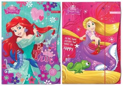 Opakowanie Teczka z gumką A4 Księżniczki mix