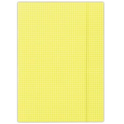 Opakowanie Teczka z gumką A4 w kratę żółta 25 sztuk