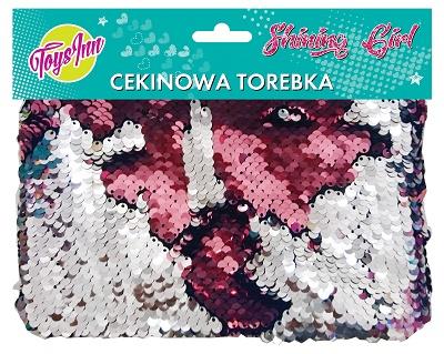 Opakowanie Torebka cekinowa różowo-srebrna