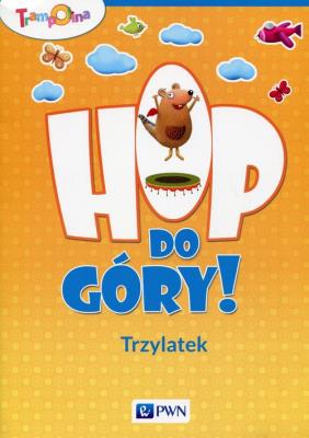Okładka książki Trampolina Hop,do góry! Trzylatek Teczka