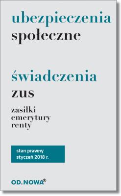 Okładka książki Ubezpieczenia społeczne świadczenia ZUS emerytury