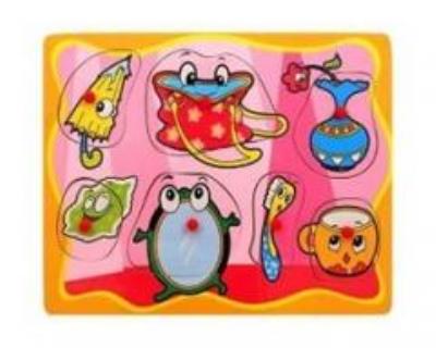 Opakowanie Układanka drewniana z pinezkami - W domu