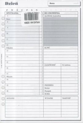 Opakowanie Wkład do organizera A5 Dzień ANTRA