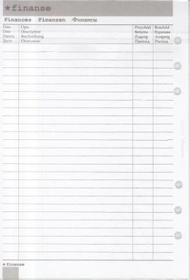 Opakowanie Wkład do organizera A5 Finanse ANTRA