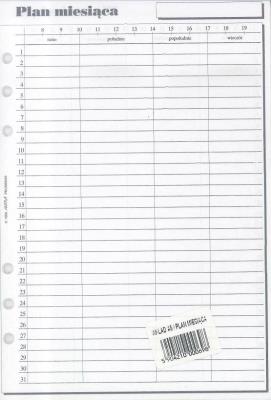 Opakowanie Wkład do organizera A5 Plan miesiąca ANTRA