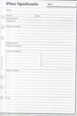 Opakowanie Wkład do organizera A5 Plan spotkań ANTRA