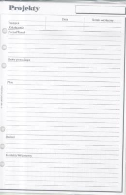 Opakowanie Wkład do organizera A5 Projekty ANTRA