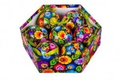 Opakowanie Zestaw bombek - łowickie czarne (7 szt.) FOLKSTAR