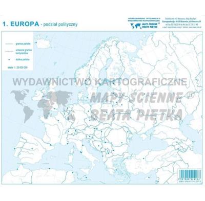 Zestaw - Eurpoa mapa konturowa. Wydawca: Piętka. SmakLiter.pl Opakowanie Zestaw - Eurpoa mapa konturowa