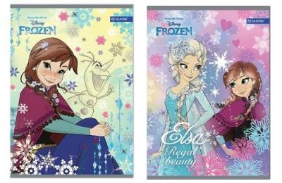 Opakowanie Zeszyt A5 w kratkę 32 kartki Kraina Lodu 10 sztuk mix