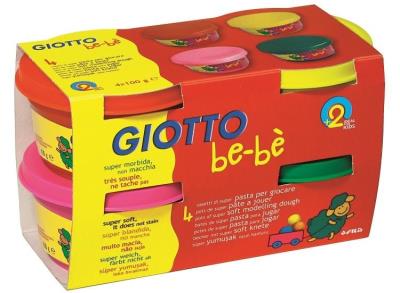 Bebe Ciastolina 4x100gr zestaw 3. Wydawca: GIOTTO. SmakLiter.pl Opakowanie Bebe Ciastolina 4x100gr zestaw 3