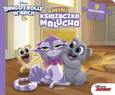 Bingo i Rolly w akcji. Miniksiążeczka malucha. Autor: Katarzyna Nędzi. SmakLiter.pl Okładka książki Bingo i Rolly w akcji. Miniksiążeczka malucha