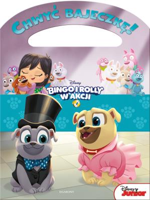 Bingo i Rolly w akcji. Zaprojektuj psiaka. Chwyć bajeczkę! . Autor: Paulina Kaniewska. SmakLiter.pl Okładka książki Bingo i Rolly w akcji. Zaprojektuj psiaka. Chwyć bajeczkę!