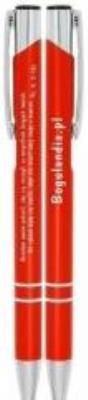 Długopis - Aniołom swoim polecił... czerwony. Wydawca: Bogulandia. SmakLiter.pl Opakowanie Długopis - Aniołom swoim polecił... czerwony