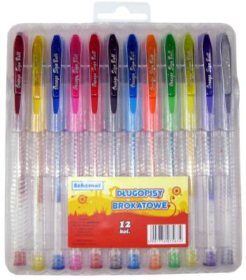 Opakowanie Długopis brokatowy 12 kolorów