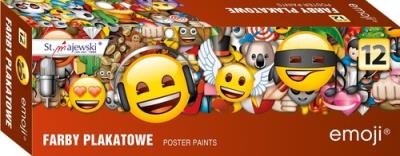Opakowanie Farby plakatowe 12 kolorów Emoji