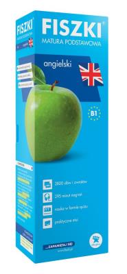 Fiszki Język angielski Matura podstawowa. Autor: Joanna Leman. SmakLiter.pl Okładka książki Fiszki Język angielski Matura podstawowa