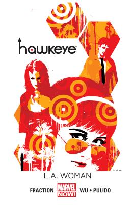 Hawkeye. T.3 L.A. Woman. Autor: Matt Fraction, Annie Wu, Javier Pulido. SmakLiter.pl Okładka książki Hawkeye. T.3 L.A. Woman