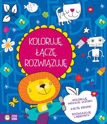 Koloruję, łączę, rozwiązuję (zestaw). Autor: Agnieszka Matz. SmakLiter.pl Okładka książki Koloruję, łączę, rozwiązuję (zestaw)