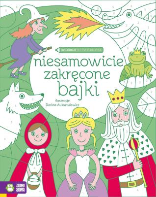 Koloruję według klucza. Niesamowicie zakręcone bajki. Autor: Urszula Pitura. SmakLiter.pl Okładka książki Koloruję według klucza. Niesamowicie zakręcone bajki