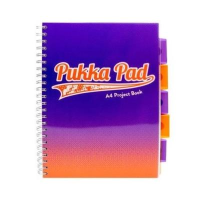 Opakowanie Kołozeszyt Pukka Pad Project Book Fusion a4 200k kratka fioletowy 8411-fus