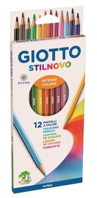 Kredki Stilnovo Intense 12 kolorów. Wydawca: GIOTTO. SmakLiter.pl Opakowanie Kredki Stilnovo Intense 12 kolorów