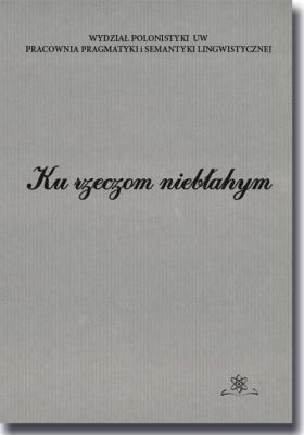 Opakowanie Ku rzeczom niebłahym