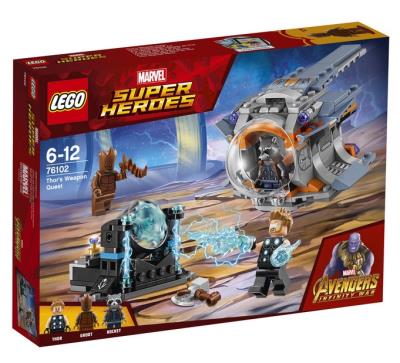 Okładka książki Lego Marvel. Super Heroes Poszukiwanie broni Thora 76102