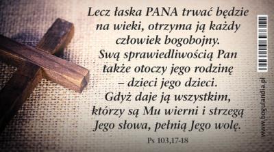 Opakowanie Magnes 17 na lodówkę Lecz łaska PANA trwać będzie