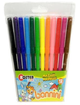 Mazaki Noster Bonini 12 kolorów. Wydawca: Noster. SmakLiter.pl Opakowanie Mazaki Noster Bonini 12 kolorów