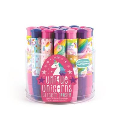 Mechaniczne Gumki do Ścierania Jednorożce. Wydawca: Kolorowe Baloniki. SmakLiter.pl Opakowanie Mechaniczne Gumki do Ścierania Jednorożce