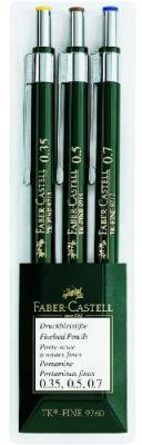 Ołówek automatyczny TK-Fine 3 sztuki. Wydawca: Faber-Castell. SmakLiter.pl Opakowanie Ołówek automatyczny TK-Fine 3 sztuki